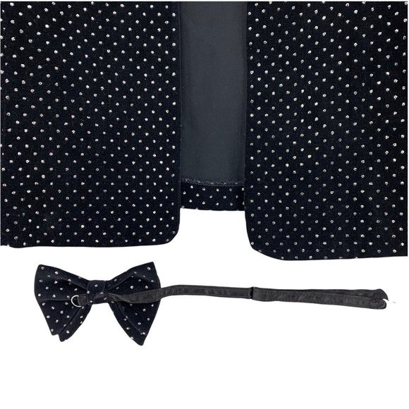 Vintage Open Front Blazer/ Jacket with Matching Bow Tie- Made in the USA - Picture 10 of 14